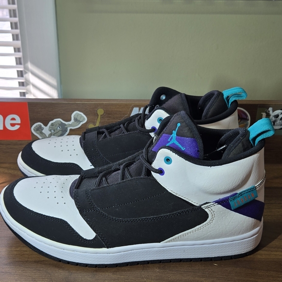Nike Other - Nike Air Jordan Fadeaway In Blk/Wht And Grape 9m